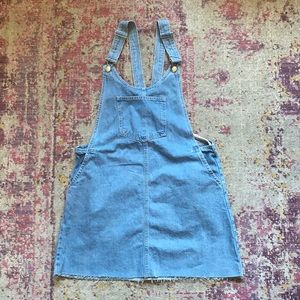 Zara denim pinafore dress